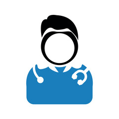 Doctor patient medical icon.
