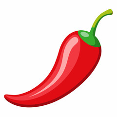 red chili pepper isolated on white