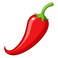 red chili pepper isolated on white