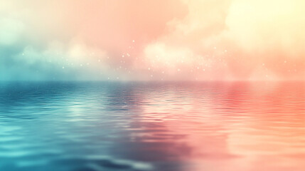 A soft gradient of pastel colors blending into each other symbolizing calm, peace, and abstract beauty with a minimalistic bright tone and blurred empty space on the side

