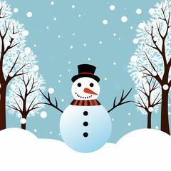 snowman in the forest