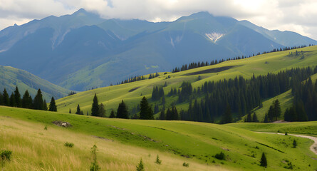 Fototapeta premium landscape in the mountains