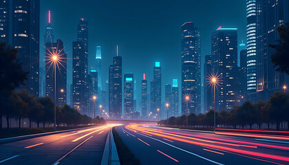 traffic at night