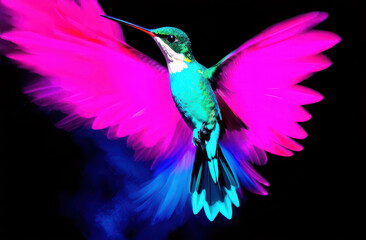 Obraz premium Freedom of the Hummingbird