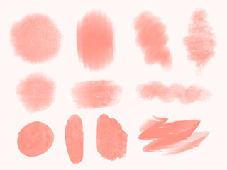 Pink watercolor textured background. Set for lovers, girlfriends or for mom