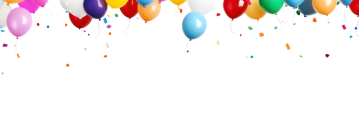 PNG Balloon confetti border balloons background celebration.