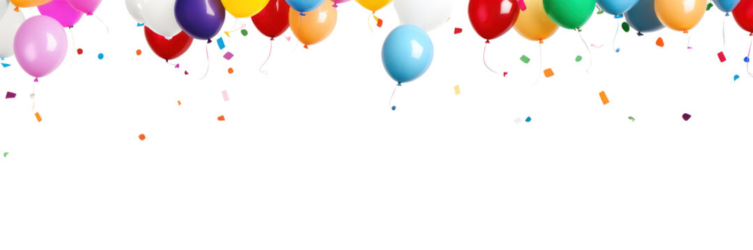 PNG Balloon confetti border balloons background celebration.