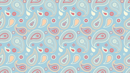 Wallpaper fashion with henna art deco. Horizontal indian, art romantic. Buta romance and trendy beauty.