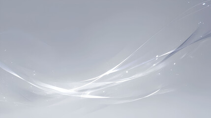 Abstract Grey Background with White Flowing Lines