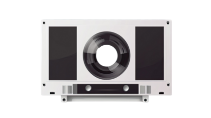 Retro Audio Player: A stylish illustration of a vintage audio player, featuring a large central disc and sleek, minimalist design.  The image evokes a sense of nostalgia and classic style. 