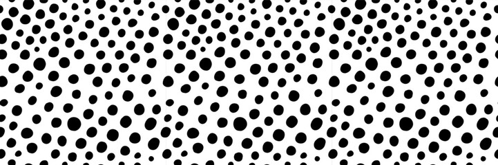 Doodle circle seamless pattern in black and white. Hand drawn design with playful, minimalistic vibes. Perfect for textiles, wrapping paper, home decor, or digital projects. Modern repeating pattern