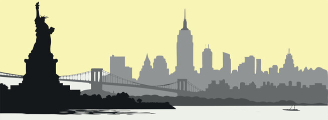  Newyork city skyline silhouette
