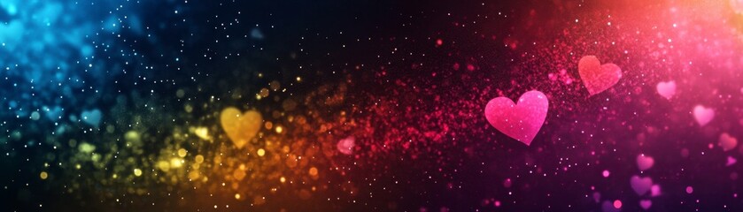 Valentine's Day Heart Dust Sparkle Background