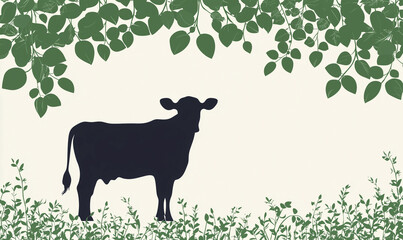 Promoting vegan lifestyle cow conservation awareness campaign urban setting infographic eco-friendly environment aesthetic viewpoint