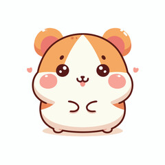 Adorable Hamster Illustration Cute Cartoon Rodent Character