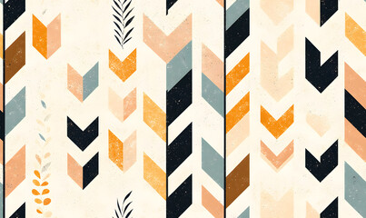 Fototapeta premium Seamless Tile Patterns Featuring Intricate Geometric and Floral Motifs, Hand-Drawn Doodles, and Traditional Ethnic Designs in Muted and Vibrant Color Palettes