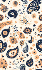 Naklejka premium Seamless Tile Patterns Featuring Intricate Geometric and Floral Motifs, Hand-Drawn Doodles, and Traditional Ethnic Designs in Muted and Vibrant Color Palettes
