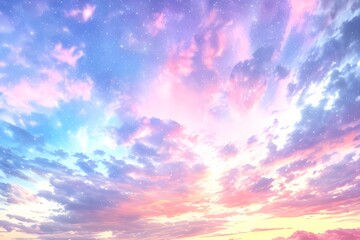 Obraz premium 空, 雲, 夕焼け, 自然, 雲, 太陽, 青, 日の出, 光, 乗り切る, アブストラクト, 