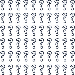 Line art in the form of repeating question marks.