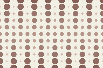 Halftone poster with dots in mocha and mousse colors. Simple and cute geometric background in contemporary art style. Trendy coffee brown and beige colors of the year 2025