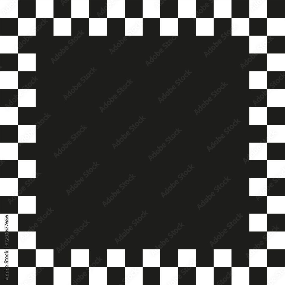Aufkleber checkerboard pattern design. black white square layout. simple geometric background. vector shape.