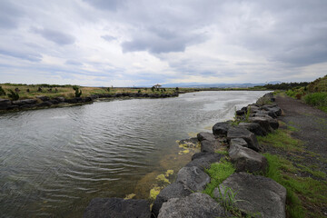 섬 바다와 들 사이로 지나가는 길 제주 제주시 한림읍 한림리 비양도