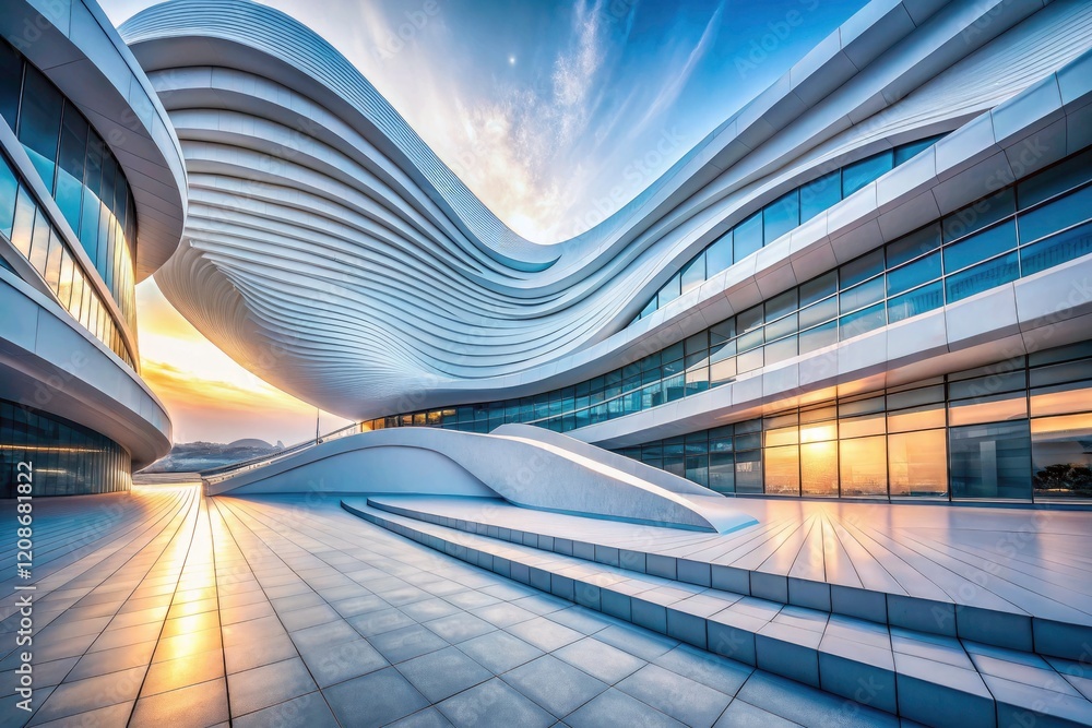 Poster modern architecture's swirling textures and geometric patterns are captured in this abstract backgro