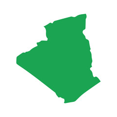 Obraz premium map of Algeria green icon