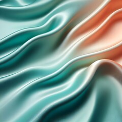 Obraz premium Aqua Silk Gradient: Premium Material Design with Dynamic Flow Pattern and Smooth Transition in Ocean Tones