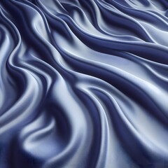 Fototapeta premium Navy Blue Waves: Premium Silk Material Study with Ethereal Flow Pattern and Deep Ocean-Inspired Movement