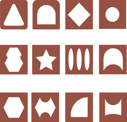 Abstract Geometric shapes collection set. Symbol sign form. Icon elements.for your unique design