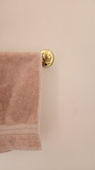 towel on a bathroom