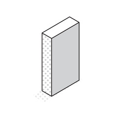 アイソメトリック_立体的でシンプルなアルファベットI
