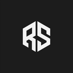 RS Letter Initial Logo Design Template Vector Illustration