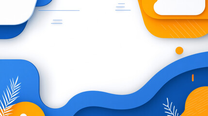 Obraz premium Abstract blue and orange background with fluid shapes