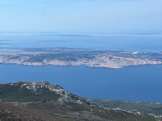 View of the Adriatic Sea and islands from the Premuzic Trail - Northern Velebit National Park, Croatia (Pogled na Jadransko more i otoke sa planinarskog puta Premužićeva staza - NP Sjeverni Velebit)