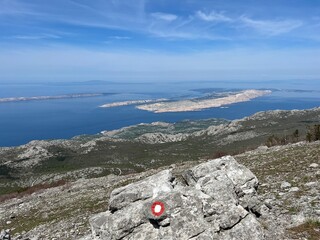 View of the Adriatic Sea and islands from the Premuzic Trail - Northern Velebit National Park,...