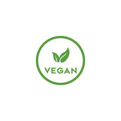 logo design vector icon flat vegan healthy