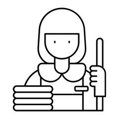 housekeeper outline icon