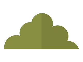 A minimalist green cloud shape with a flat design. Ideal for nature, weather, environment, ecology, and simplicity themes. Great for use in eco-friendly projects, weather forecasts, environmental