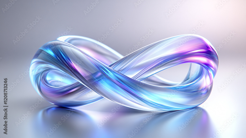Aufkleber blue and purple abstract design with swirling patterns and textures on a digital canvas