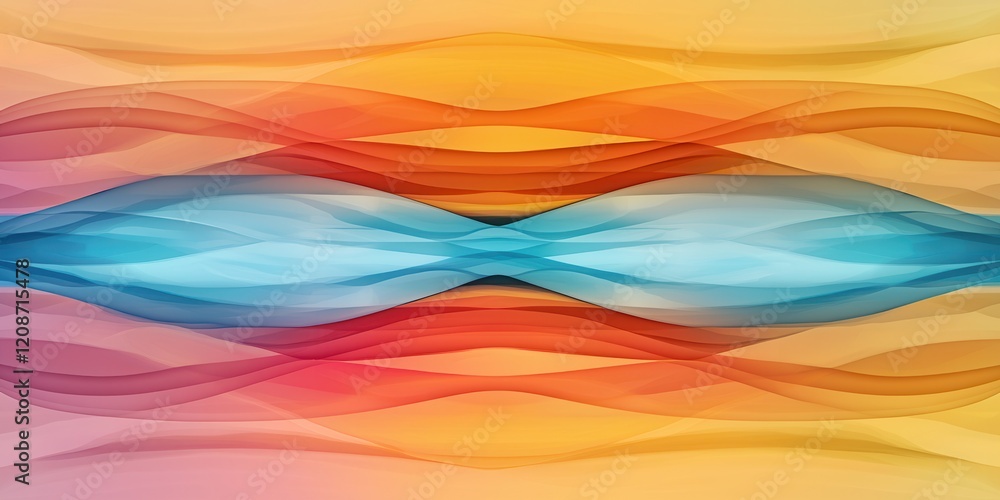 Poster clean energy wind management concept. colorful abstract waves blend seamlessly in a vibrant gradient