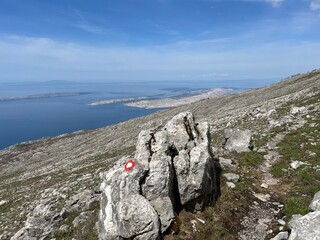 View of the Adriatic Sea and islands from the Premuzic Trail - Northern Velebit National Park,...
