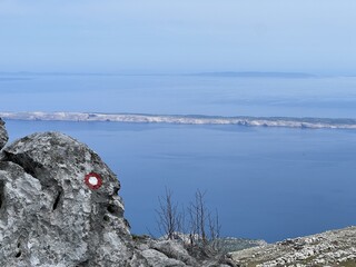 View of the Adriatic Sea and islands from the Premuzic Trail - Northern Velebit National Park,...