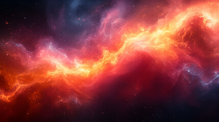 Fiery Nebula Swirls Across Cosmic Space