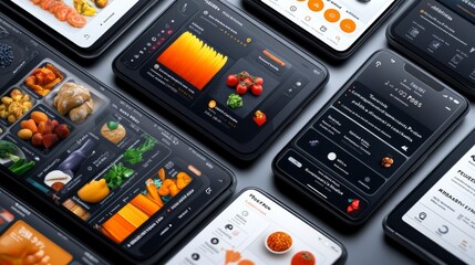 Intelligent healthy diet management application interface