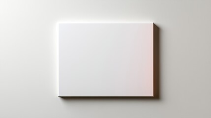 Minimalist blank canvas on a light-colored background, perfect for art solutions, creative projects, and design inspirations, showcasing space for personalization and creativity