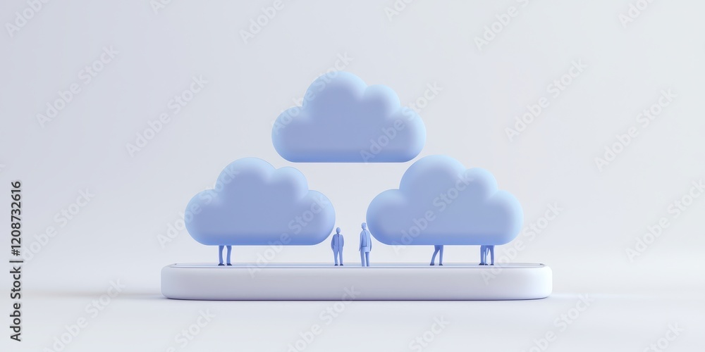 Poster conceptual cloud computing and people interaction