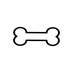 Dog bone clip art design on plain white transparent isolated background for card, shirt, hoodie, sweatshirt, apparel, card, tag, mug, icon, poster or badge