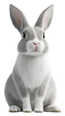 Fototapeta premium PNG Cute gray and white rabbit animal bunny cute.